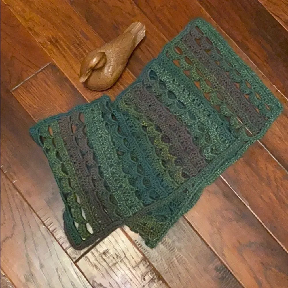 Handmade scarf very soft crocheted
